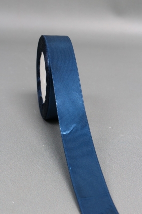 Лента атлас 2,5см х 25ярд кобальт синий (187)	0012Н