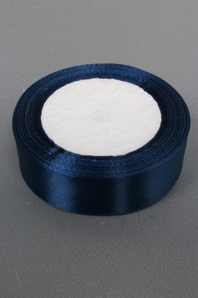 Лента атлас 2,5см х 25ярд кобальт синий (187)	0012Н