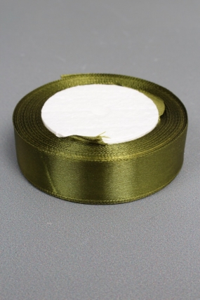 Лента атлас 2,5см х 25ярд темно-оливковый  2796Н