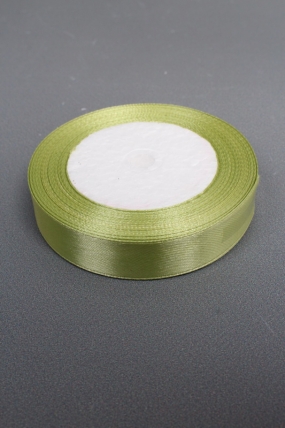 Лента атлас 2см*25ярд зеленый горошек  2680Н