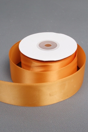 Лента атласная "Элит", на катушке (картон), односторонняя, 38 мм х 25 ярд, золотой 0726М