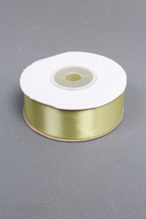 Лента атласная, на картонн.катушке, односторонняя, 25 мм х 25 ярд, фисташковый 1351М