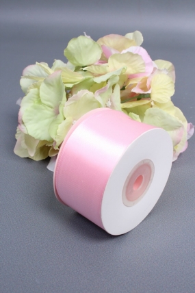 Лента атласная, на картонн.катушке, односторонняя, 38 мм х 25 ярд, пудрово-розов 1436М