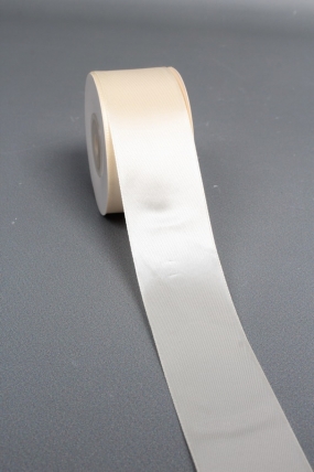 Лента атласная, на картонн.катушке, односторонняя, 38 мм х 25 ярд, слоновая кость 6781М