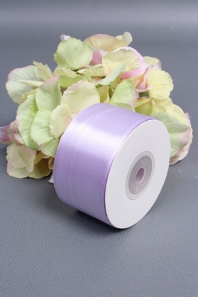 Лента атласная, на картонн.катушке, односторонняя, 38 мм х 25 ярд, светлая орхидея 1450М