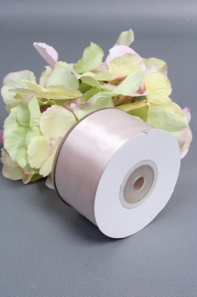 Лента атласная, на картонн.катушке, односторонняя, 38 мм х 25 ярд, ванильный 6798М