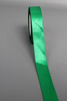 Лента атласная, на пене, односторонняя, 25 мм х 25 ярд, лесной зеленый 0958М