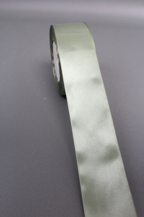 Лента атласная, на пене,  односторонняя, 38 мм х 25 ярд, светлая полынь 6699М