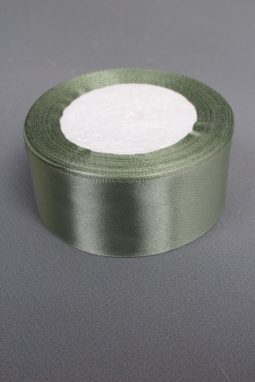 Лента атласная, на пене,  односторонняя, 38 мм х 25 ярд, светлая полынь 6699М