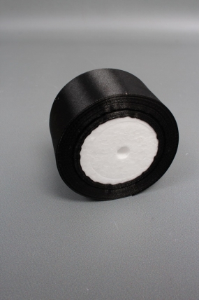 Лента атласная односторонняя, 50 мм х 25 ярд, черный  6712М