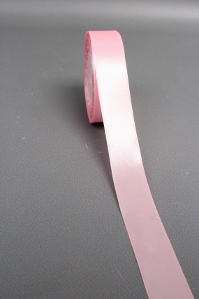 Лента атласная односторонняя, 25 мм х 25 ярд, пудрово-розовый 0699М