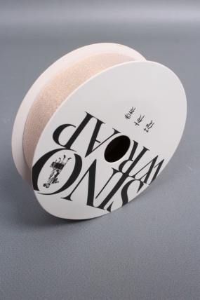 Лента декоративная Перламутровая, полиэстер, 25 мм х 13 ярд., персиковый 6947М