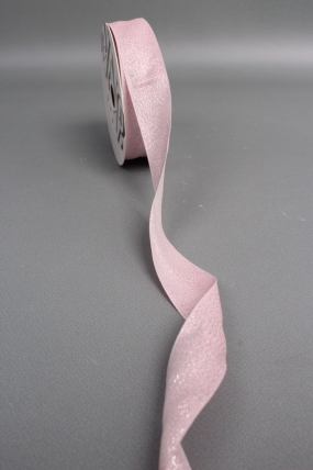 Лента декоративная Перламутровая, полиэстер, 25 мм х 13 ярд., светло-розовый 6916М