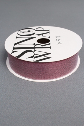 Лента декоративная Перламутровая, полиэстер, 25 мм х 13 ярд., винный 6978М