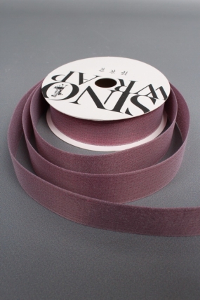 Лента декоративная Перламутровая, полиэстер, 25 мм х 13 ярд., винный 6978М