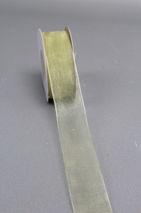 Лента органза на картонн.катушке, 25мм*25ярд, фисташковый 3320М
