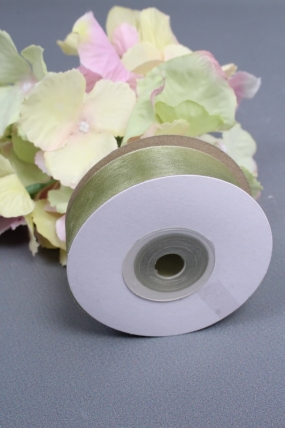 Лента органза на картонн.катушке, 25мм*25ярд, фисташковый 3320М