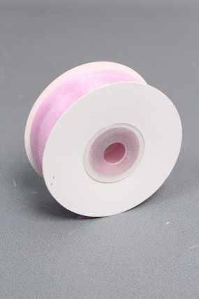 Лента органза на картонн.катушке, 25мм*25ярд, сиреневый 0224М