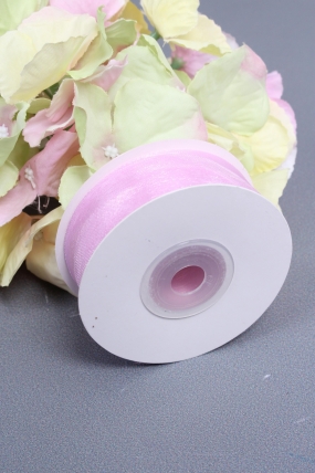 Лента органза на картонн.катушке, 25мм*25ярд, сиреневый 0224М