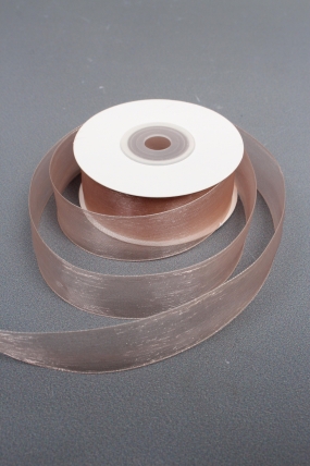 Лента органза на картонн.катушке, 25мм*25ярд, ванильный  0231М