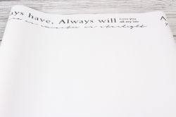 Матовая плёнка "Always love you" 65 микрон, 58cm*10m, цв. черный на коричневом 5539Л