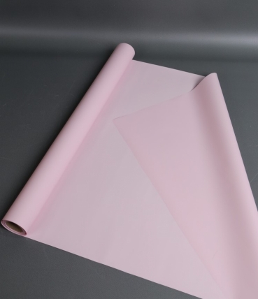 Матовая пленка "Фаворит" однотонная, 50 мкр, 50 см х 10 м, пастельно-розовый 3206М