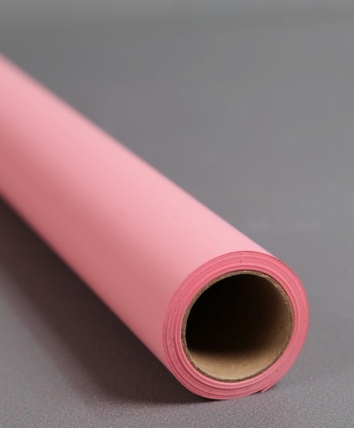 Матовая пленка "Фаворит" однотонная, 50 мкр, 50 см х 10 м, розовый фламинго  1319М