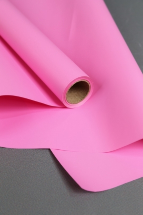 Матовая пленка "Фаворит" однотонная, 50 мкр, 50 см х 10 м, ярко-розовый  8534М