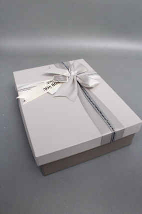 Набор коробок подарочных из 3шт - 29*21*9,5, 26*19*8, 23*17*6,5 см, серый/коричневый 7379М