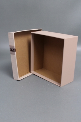 Набор коробок подарочных из 3шт - 19*19*9,5, 17*17*8, 15*15*6,5 см, св.бежевый  7836М