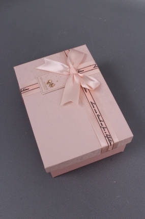 Набор коробок подарочных из 3шт - 22,5*16*9,5, 20*14*8, 17,5*12,5*6,5 см, св.розовый 7591М