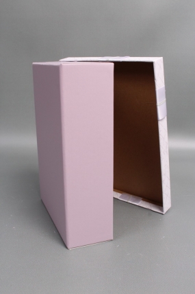 Набор коробок подарочных из 3шт - 29*21*9,5, 26*19*8, 23*17*6,5 см, св.сиреневый 7751М