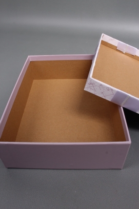 Набор коробок подарочных из 3шт - 29*21*9,5, 26*19*8, 23*17*6,5 см, св.сиреневый 7751М