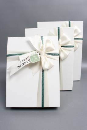 Набор коробок подарочных из 3шт - 29*21*9,5, 26*19*8, 23*17*6,5 см, зеленый 7362М