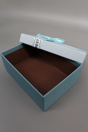 Набор коробок подарочных из 3шт -  22,5*16*9,5, 20*14*8, 17,5*12,5*6,5 см, голубой 7577М