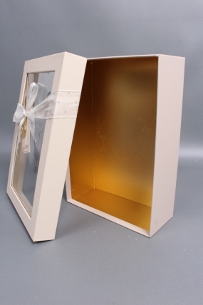 Набор коробок подарочных с бантиком из 3шт - 33,5*25*11,5, 29*21*9, 24,5*17*6,5, светло-розовый 6341