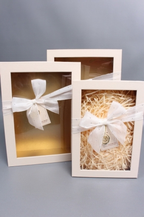 Набор коробок подарочных с бантиком из 3шт - 33,5*25*11,5, 29*21*9, 24,5*17*6,5, светло-розовый 6341