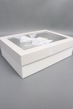 Набор коробок подарочных с бантиком из 3шт -  33,5*25*11,5, 29*21*9, 24,5*17*6,5, светло-серый 6358М