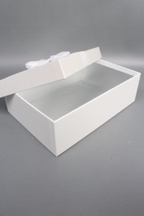 Набор коробок подарочных с бантиком из 3шт -  33,5*25*11,5, 29*21*9, 24,5*17*6,5, светло-серый 6358М