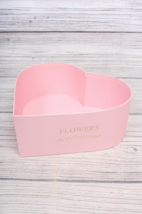 Набор коробок Сердце "Flowers" 3шт, L 28,5*26*11cm, M 25,7*23,5*10cm, S 23,5*21*8,5cm, розовый 1973Н