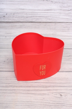 Набор коробок сердце "For You", 3 шт, L:27x27x12cm; M:23.5x23x11cm; S:19x19x10cm, красный 7139Н