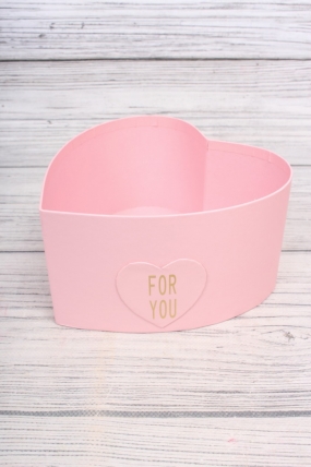 Набор коробок сердце "For You", 3 шт, L:27x27x12cm; M:23.5x23x11cm; S:19x19x10cm, розовый 7122Н