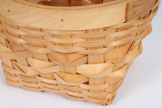 Набор корзин из бересты 2шт. круглые 23*13.5/32cm 18*12/27cm Св.коричневый 4782Н