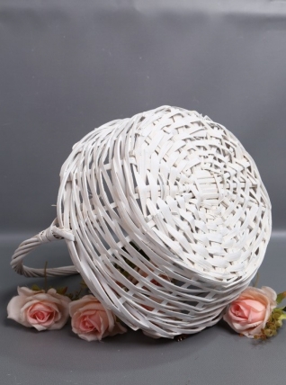 Набор корзин плетеных из 3(ива): D44xH16xHH46 BD33, D38xH14xHH38 BD29, D31xH12xHHH34 BD24  бел 6231