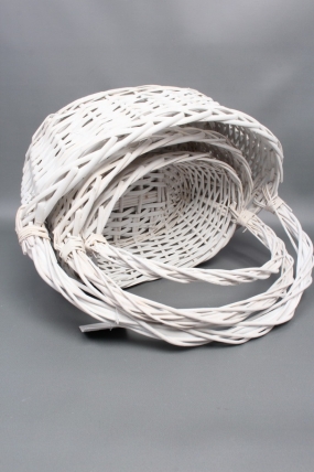 Набор корзин плетеных из 3шт(ива): 42x30xH13/17xHH36; 35x26xH10/15xHH32; 30x20xH9/13xHH27  1655М