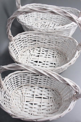Набор корзин плетеных из 3шт(ива): 42x30xH13/17xHH36; 35x26xH10/15xHH32; 30x20xH9/13xHH27  1655М