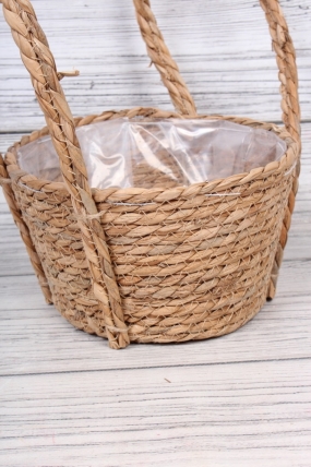Набор корзин плетеных (рогоз) из 3шт, 30x30x16x35см, 26x26x14,5x32см, 22x22x13x29см,  9595М