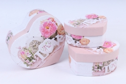 Набор подарочных коробок  из 3 шт - Сердца LOVE 	  SY2235-233