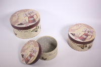 набор подарочных коробок из 3шт (круг) прованс
