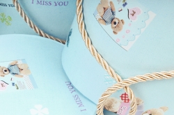 Набор подарочных коробок из 3шт - Цилиндр "I Miss You",   0049 (Н)
